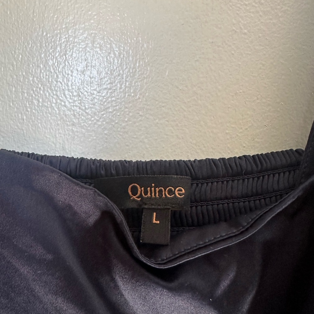 Navy Quince Satin Midi Dress - Picture 9 of 10